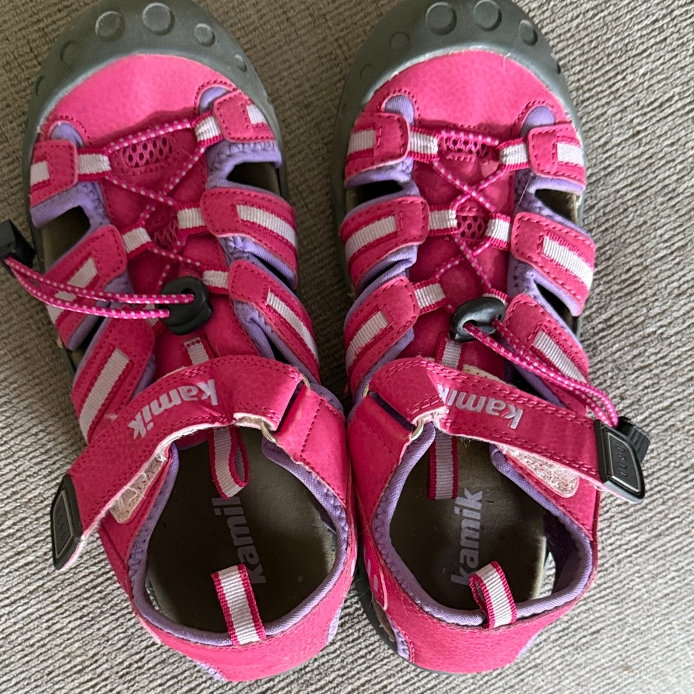 Kamik Pink and Purple Kids Sport Sandals